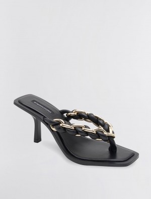 BCBGMAXAZRIA Mistia Sandal Topuklu Ayakkabılar Siyah | EGK56166