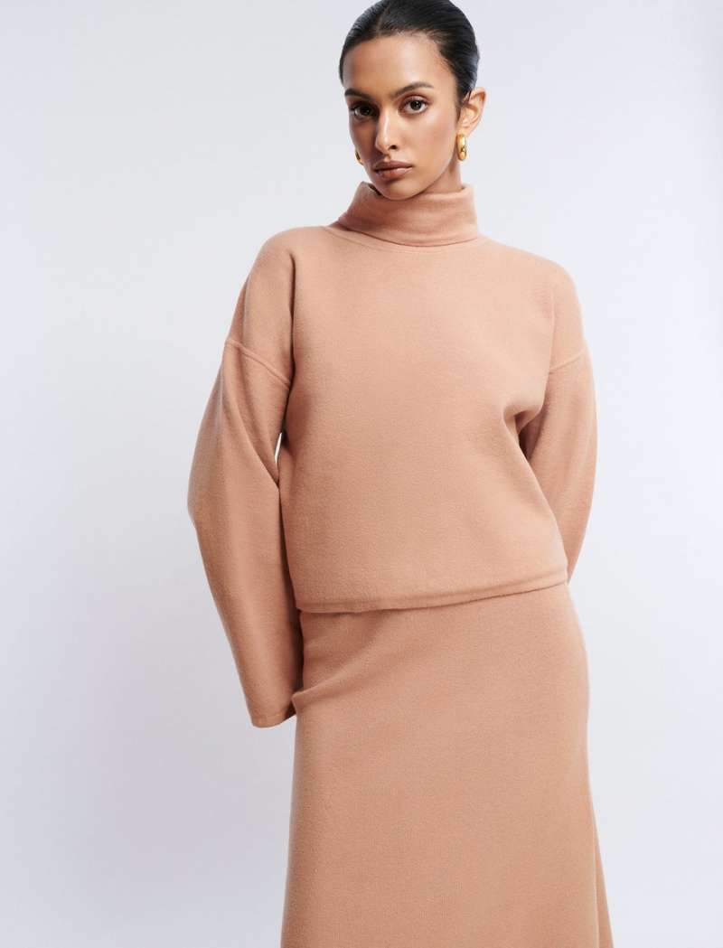BCBGMAXAZRIA Aja Turtleneck Kazak Kahverengi | CWD20426