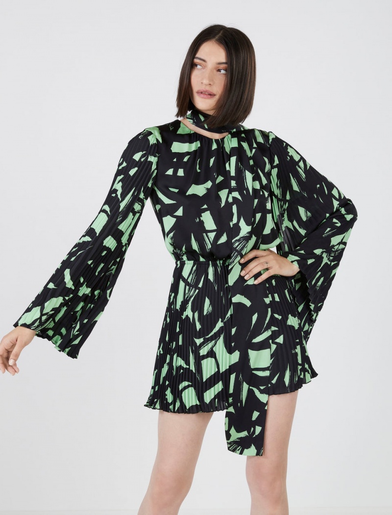 BCBGMAXAZRIA Alfonso Pileli Kısa Elbise Renkli | MMM37130