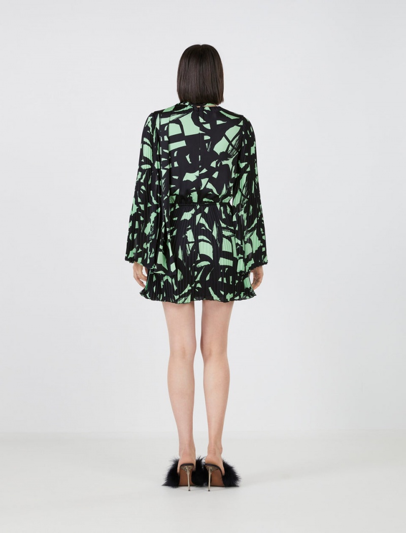 BCBGMAXAZRIA Alfonso Pileli Kısa Elbise Renkli | MMM37130