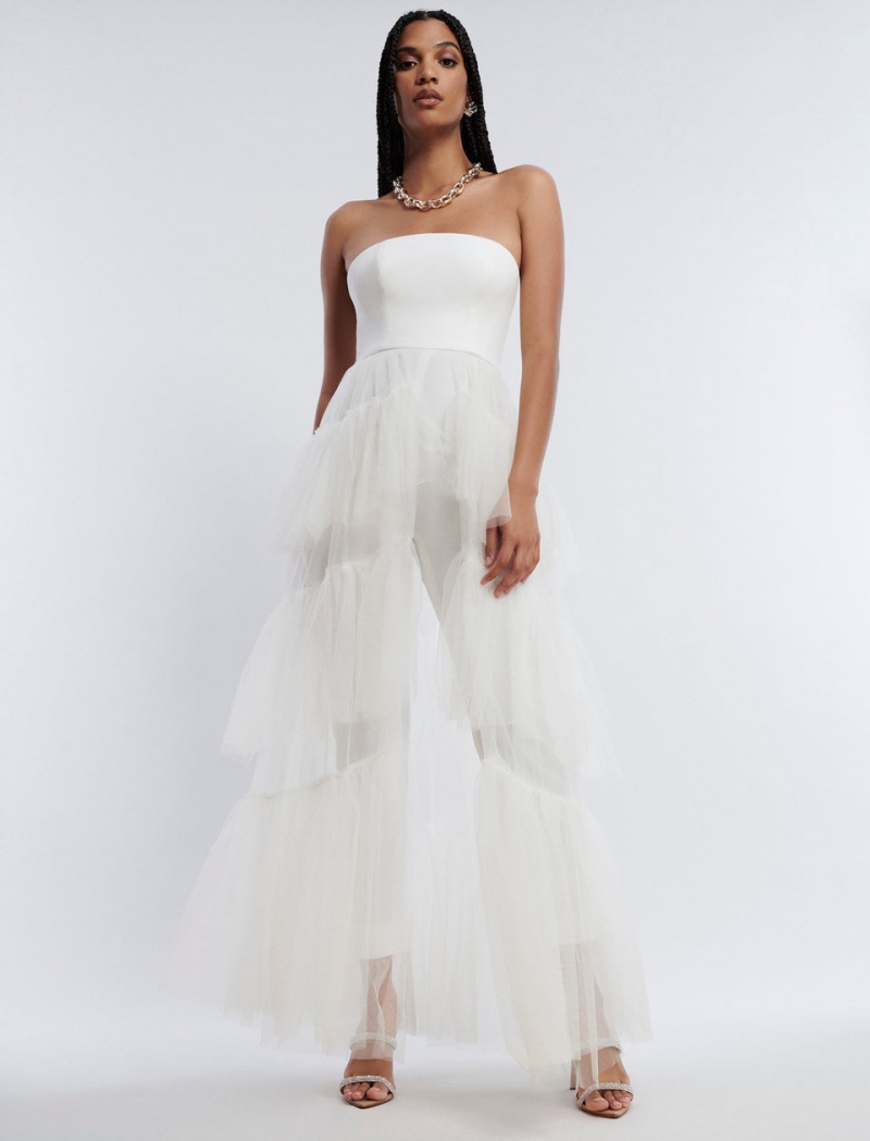 BCBGMAXAZRIA Ambrosia Gown Tulum Beyaz | UXL22438