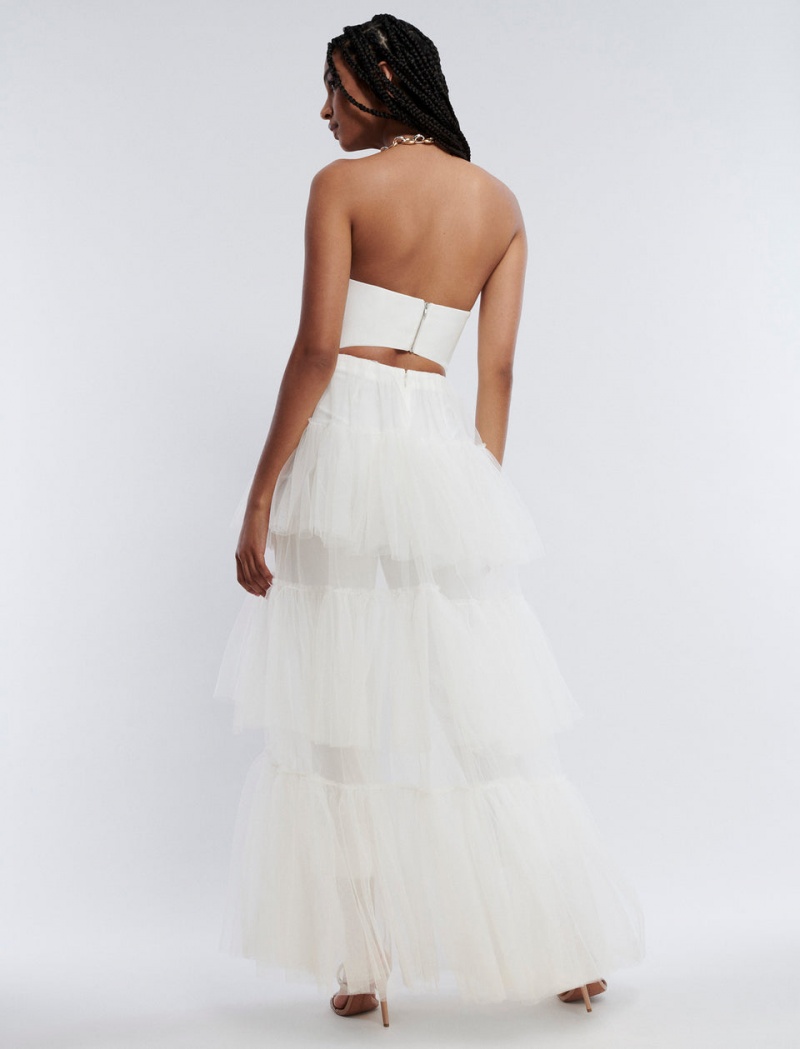 BCBGMAXAZRIA Ambrosia Gown Tulum Beyaz | UXL22438