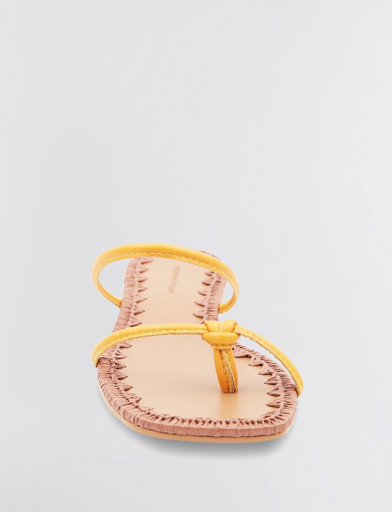 BCBGMAXAZRIA Bali Düz Sandalet Sarı | SXU84199