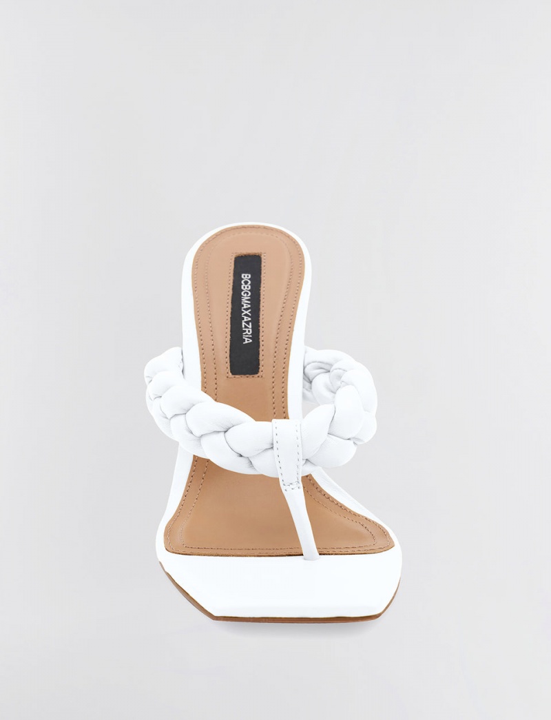 BCBGMAXAZRIA Bella Braided Sandal Topuklu Ayakkabılar Beyaz | AAA19412