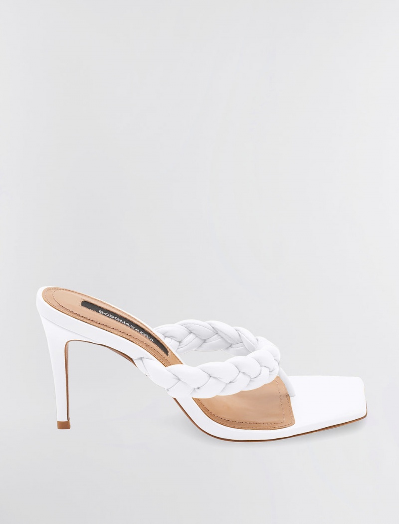 BCBGMAXAZRIA Bella Braided Sandal Topuklu Ayakkabılar Beyaz | AAA19412