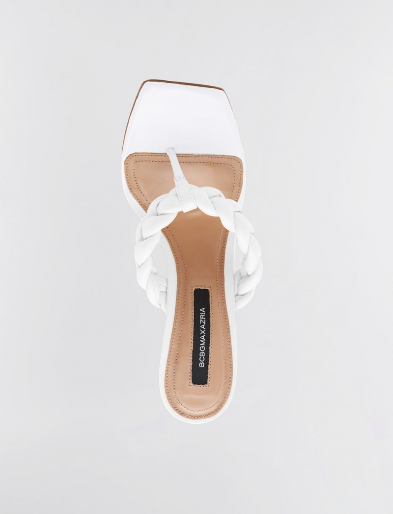 BCBGMAXAZRIA Bella Braided Sandal Topuklu Ayakkabılar Beyaz | AAA19412