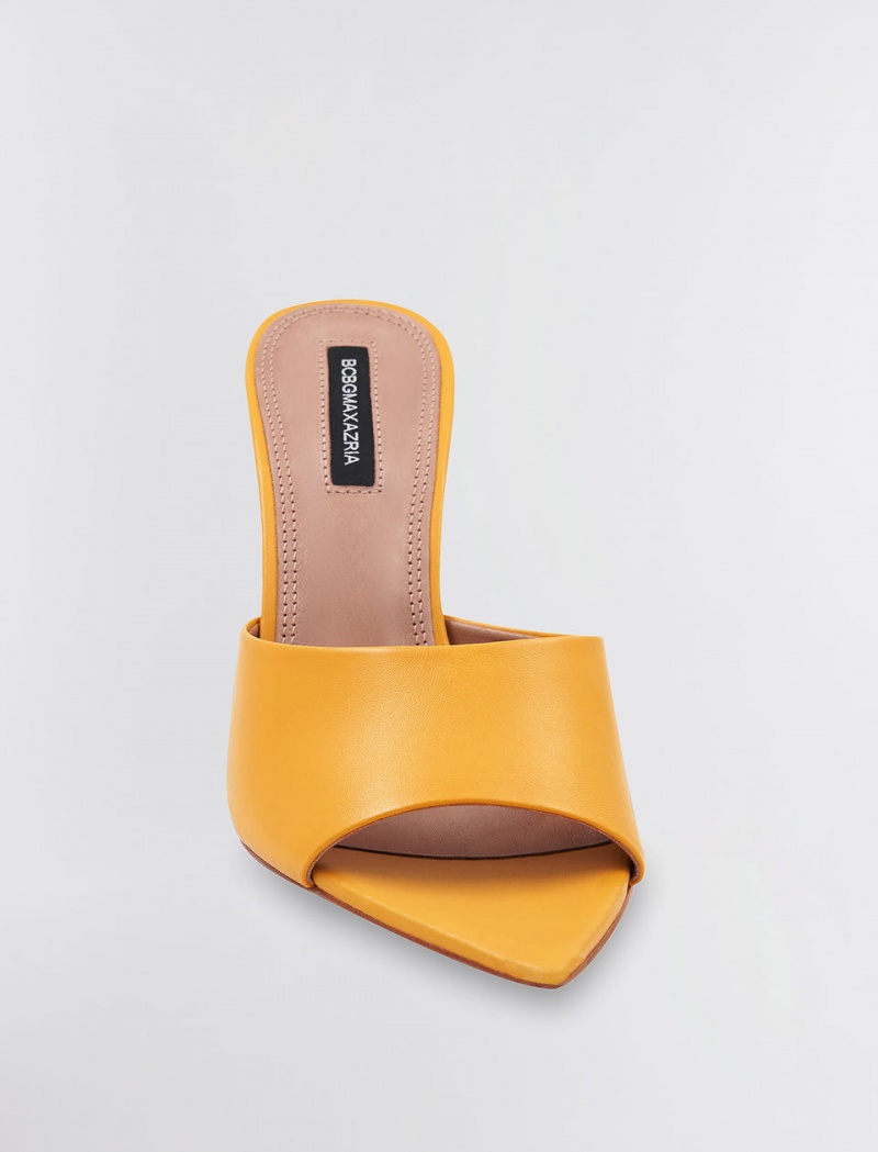 BCBGMAXAZRIA Dana Mule Sandal Topuklu Ayakkabılar Sarı | ZQZ82870