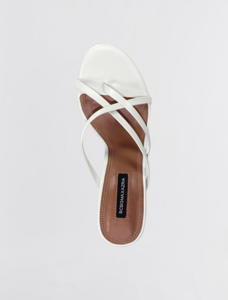 BCBGMAXAZRIA Davey Askısı Sandal Topuklu Ayakkabılar Beyaz | SEW58406