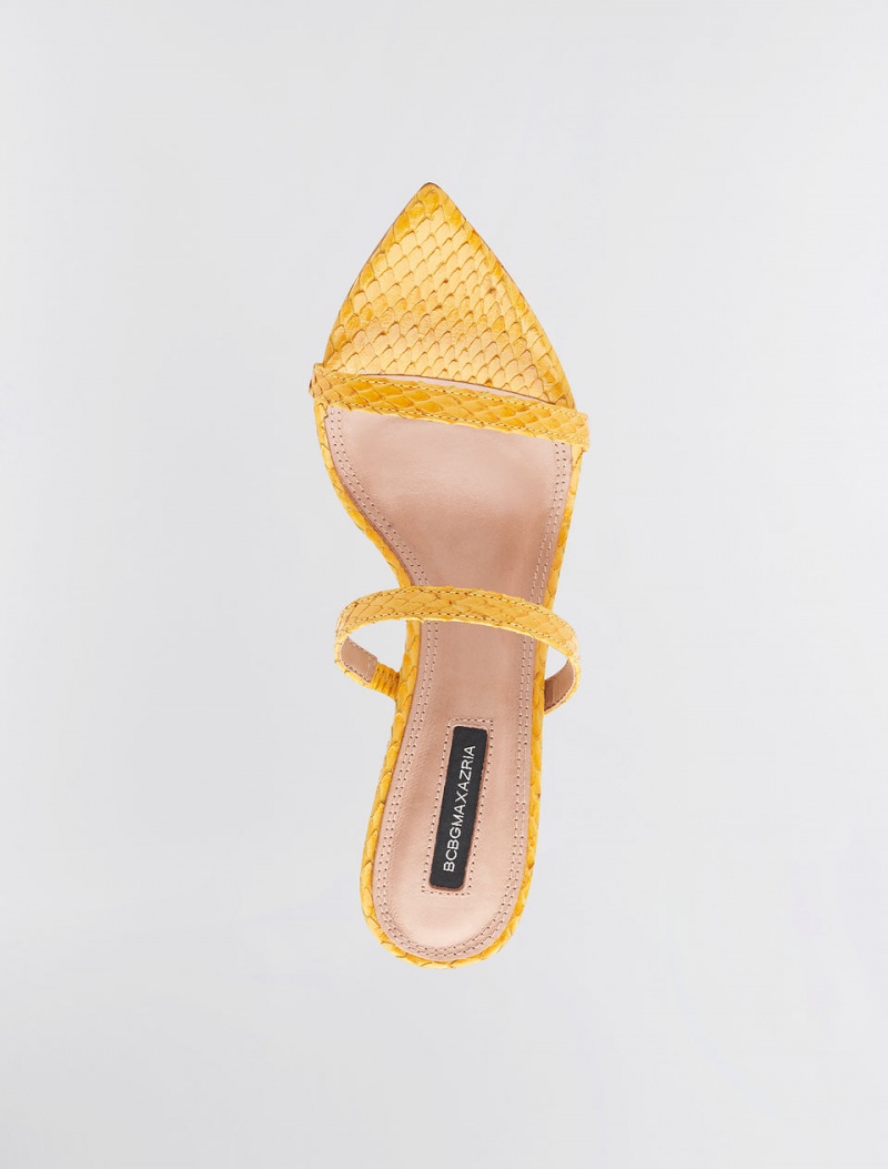 BCBGMAXAZRIA Duponi Sandal Topuklu Ayakkabılar Sarı | XWK30980