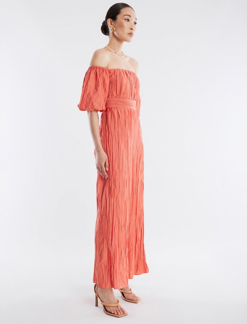 BCBGMAXAZRIA Felix Puff Sleeve Tulum Mercan | QSJ44539