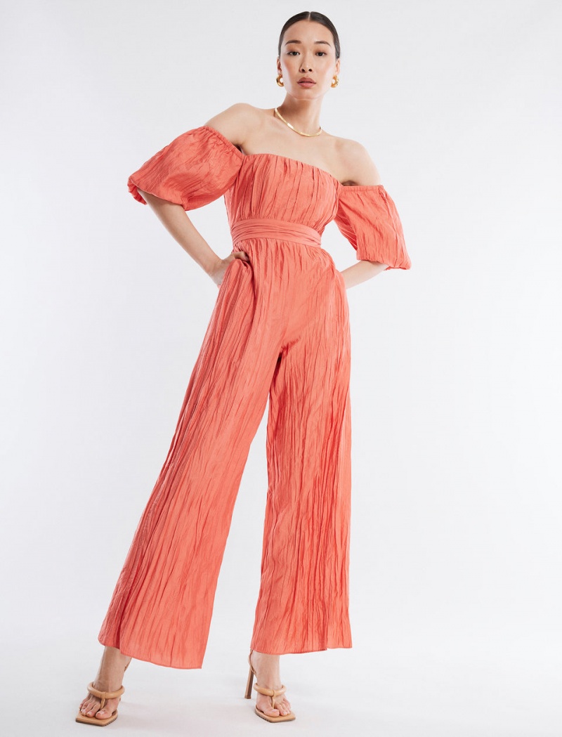 BCBGMAXAZRIA Felix Puff Sleeve Tulum Mercan | QSJ44539