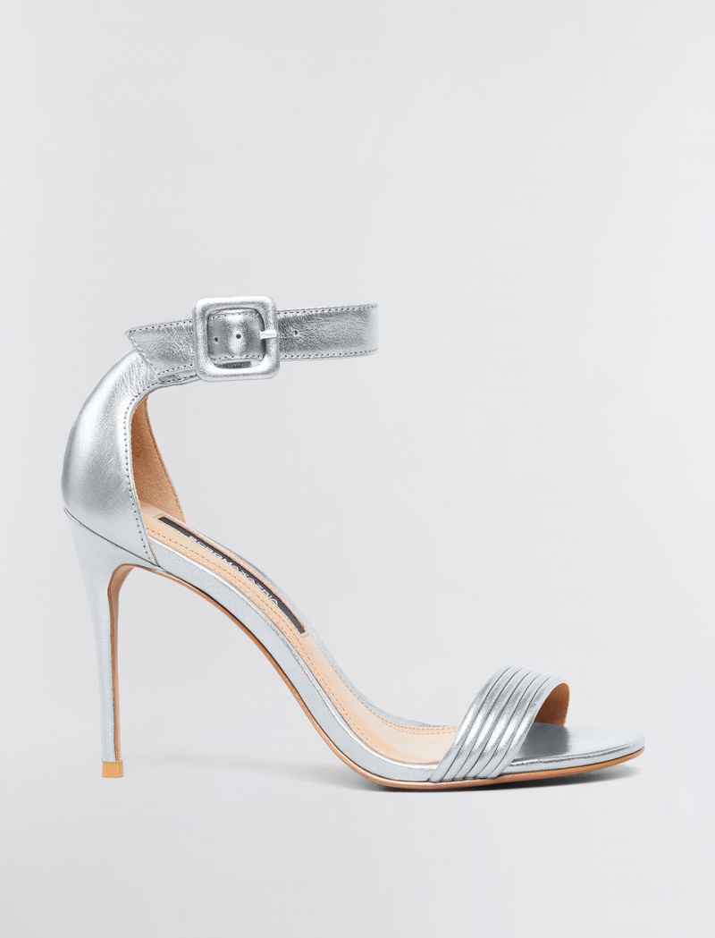 BCBGMAXAZRIA Lucy Stiletto Sandal Topuklu Ayakkabılar Gümüş | WQA18314