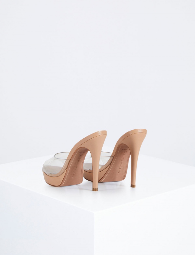 BCBGMAXAZRIA Ramona Platform Sandal Topuklu Ayakkabılar Bej Rengi | FXE14565