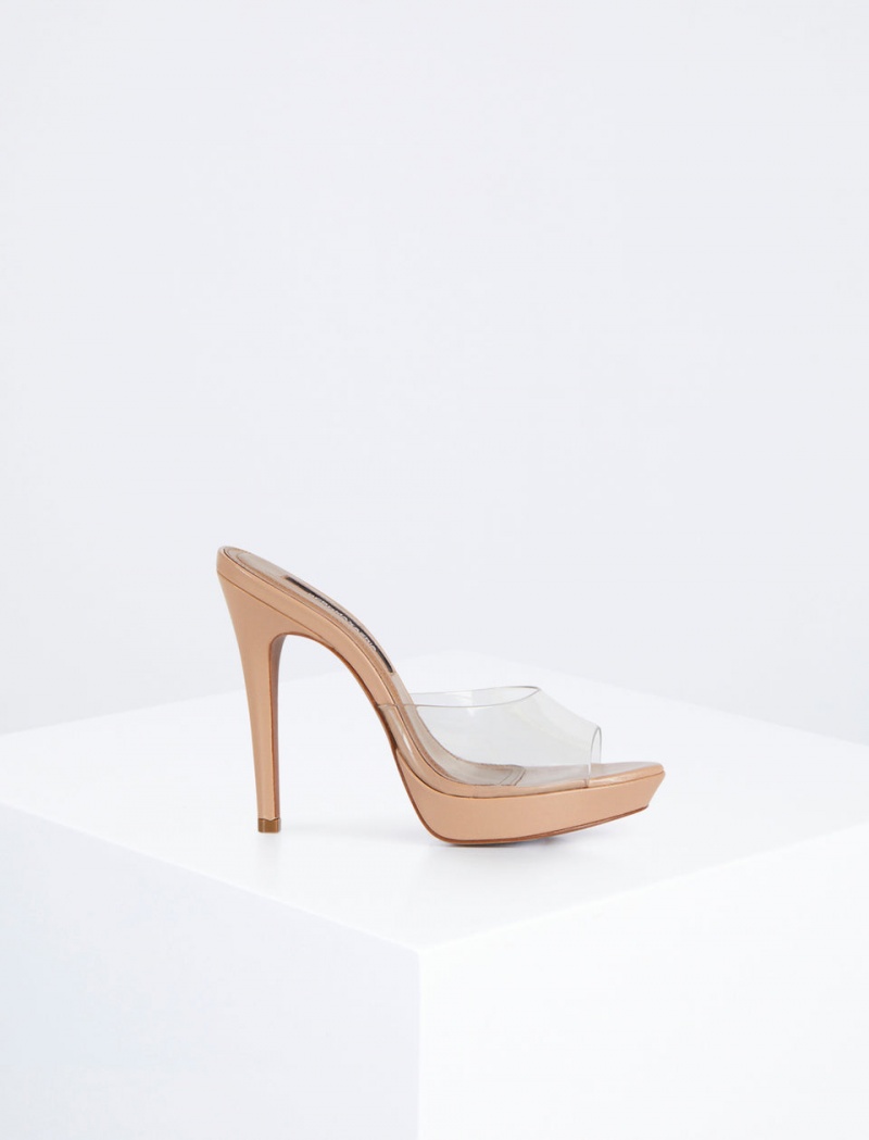 BCBGMAXAZRIA Ramona Platform Sandal Topuklu Ayakkabılar Bej Rengi | FXE14565