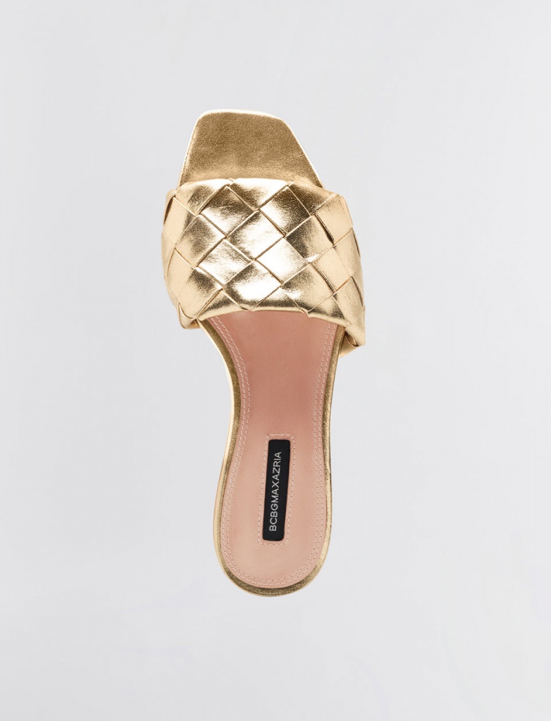 BCBGMAXAZRIA Remi Düz Terlik Sandalet Altın | TFO57449