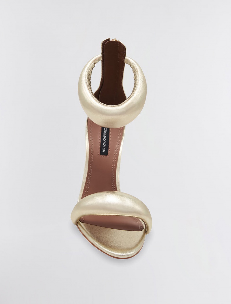 BCBGMAXAZRIA Seena Sandal Topuklu Ayakkabılar Altın | QFA06015