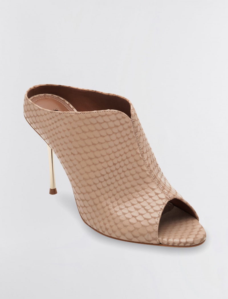BCBGMAXAZRIA Teela Mule Sandal Topuklu Ayakkabılar Bej Rengi | IPI81393
