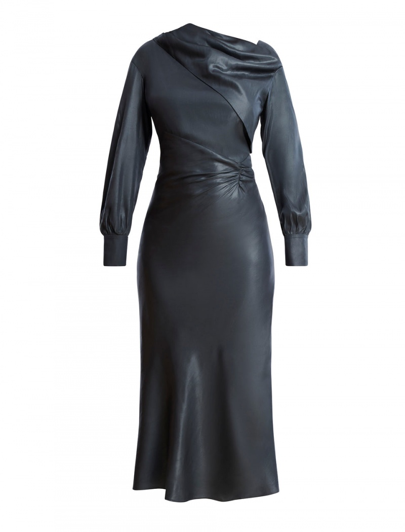 BCBGMAXAZRIA Wylie Midi Elbise Gri | VOP82835