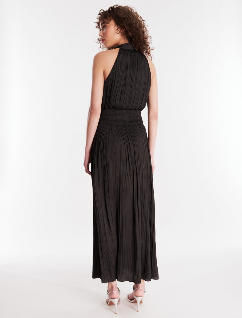 BCBGMAXAZRIA Xenia Halter Gown Uzun Elbise Siyah | LFT73309
