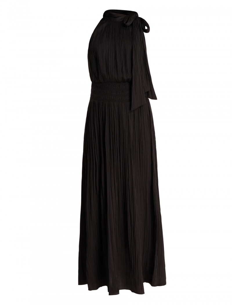 BCBGMAXAZRIA Xenia Halter Gown Uzun Elbise Siyah | LFT73309
